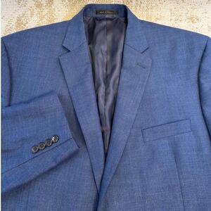 LAUREN RALPH LAUREN BLACK LABEL Men's Navy Blue Sport Coat Blazer | 50L